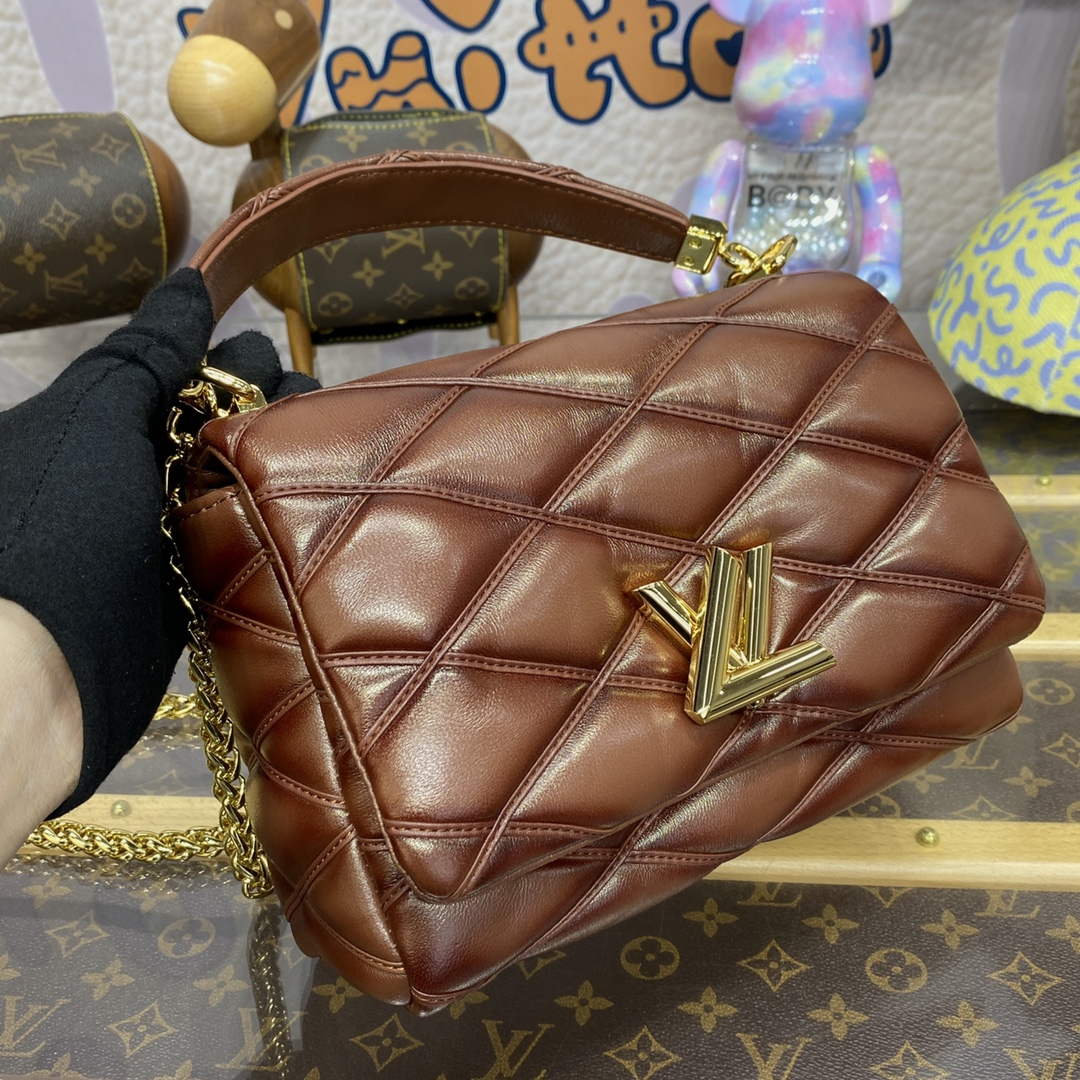 LV M23601 Louis Vuitton GO-14 MM Bag Smoked Tan | lv m23601 louis vuitton go 14 mm bag smoked tan 5