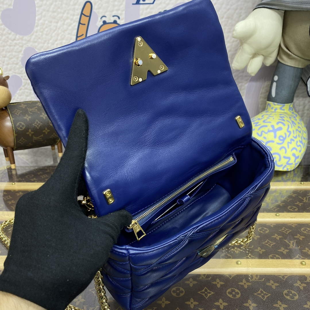 LV M23682 Louis Vuitton GO-14 MM Bag Navy Blue | lv m23682 louis vuitton go 14 mm bag navy blue 9