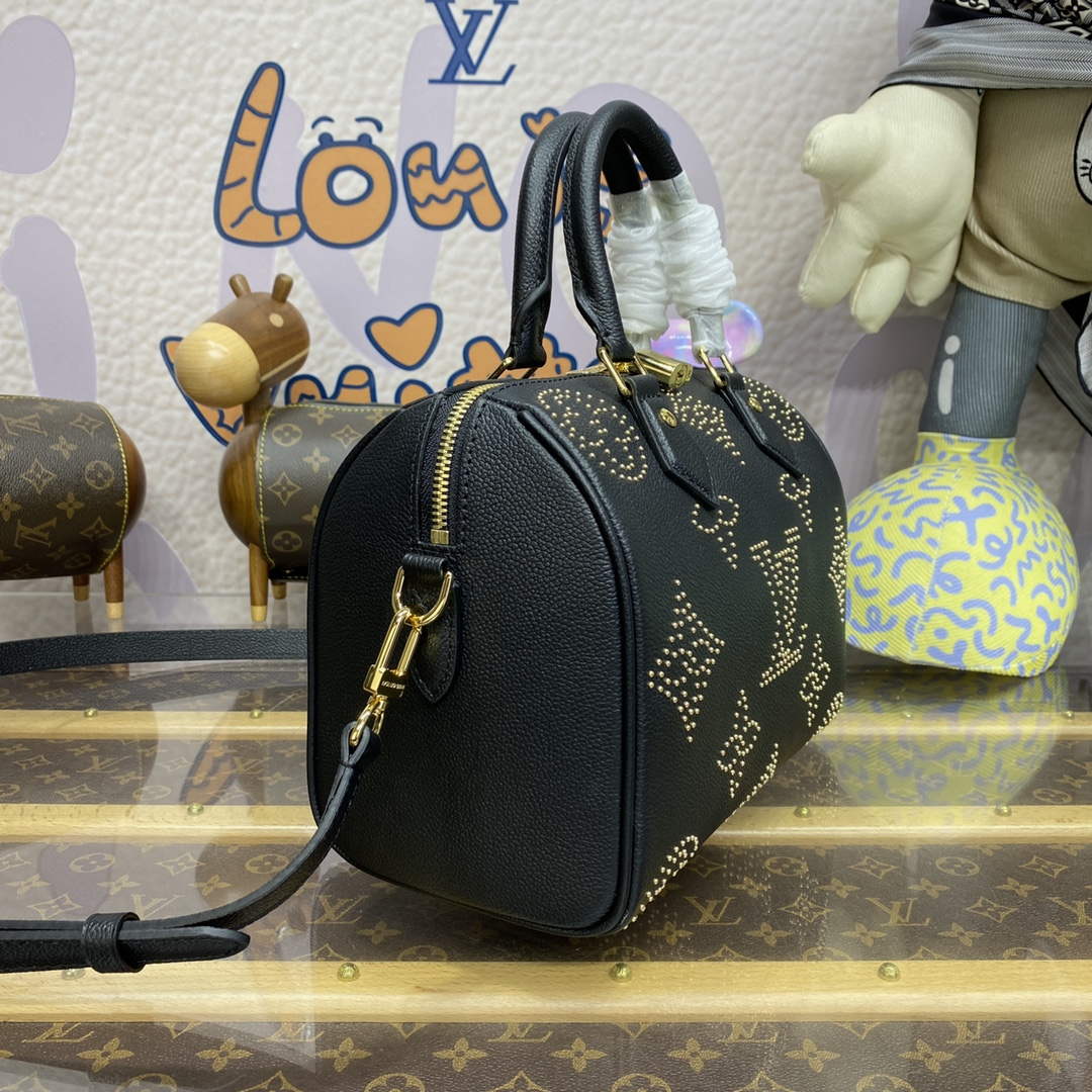 LV M46736 Louis Vuitton Speedy Bandoulière 25 Handbag Black | lv m46736 louis vuitton speedy bandouliere 25 handbag black 3