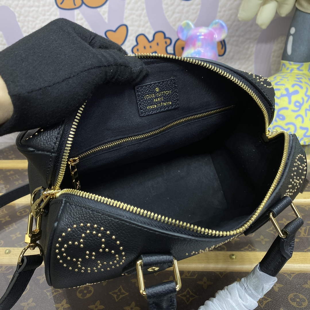 LV M46736 Louis Vuitton Speedy Bandoulière 25 Handbag Black | lv m46736 louis vuitton speedy bandouliere 25 handbag black 9