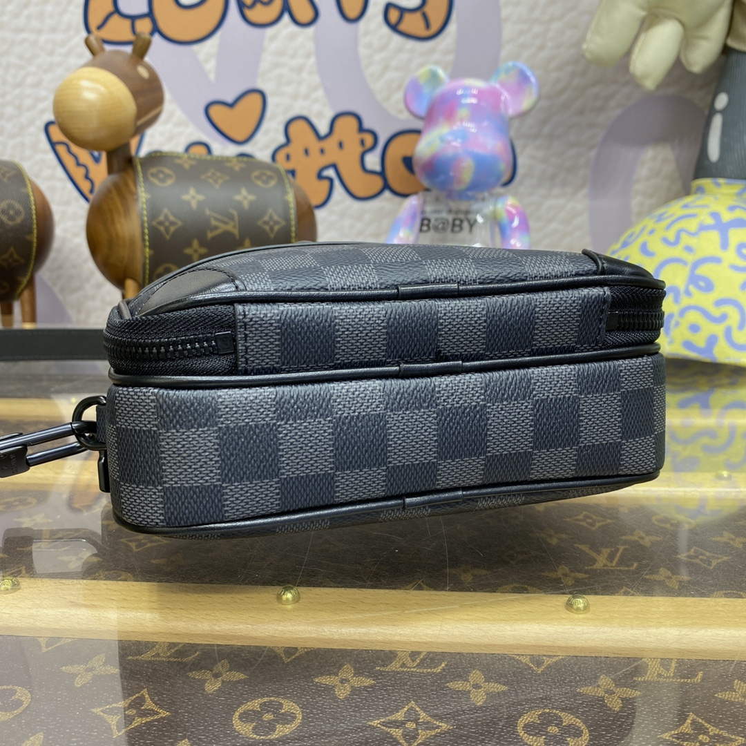 LV M82542 Louis Vuitton Nano Alpha Bag Black grid | lv m82542 louis vuitton nano alpha bag black grid 4