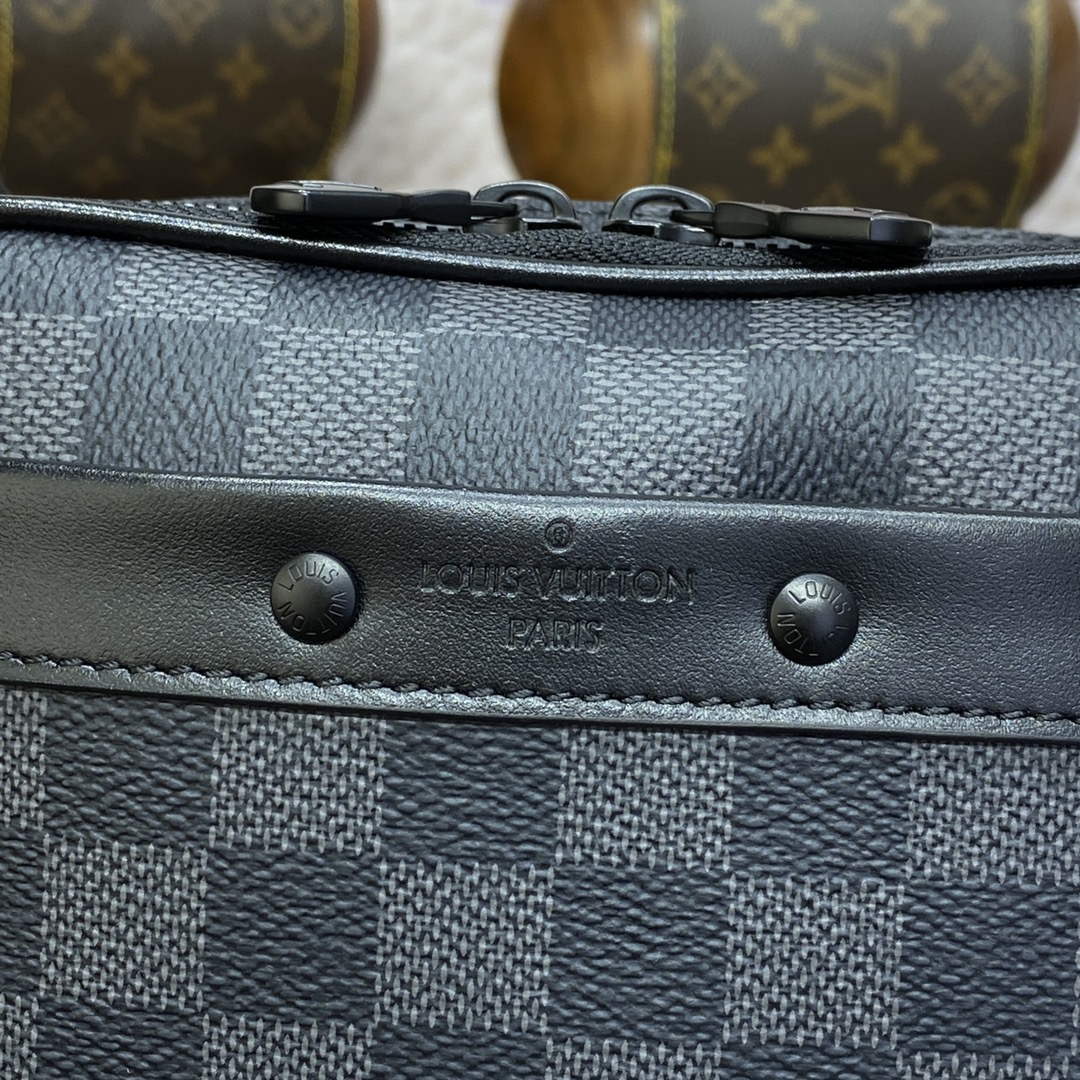 LV M82542 Louis Vuitton Nano Alpha Bag Black grid | lv m82542 louis vuitton nano alpha bag black grid 5