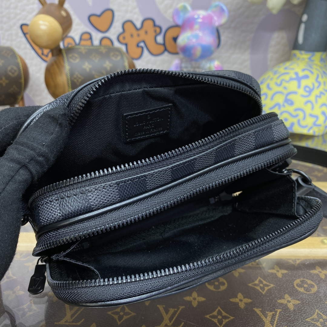 LV M82542 Louis Vuitton Nano Alpha Bag Black grid | lv m82542 louis vuitton nano alpha bag black grid 9