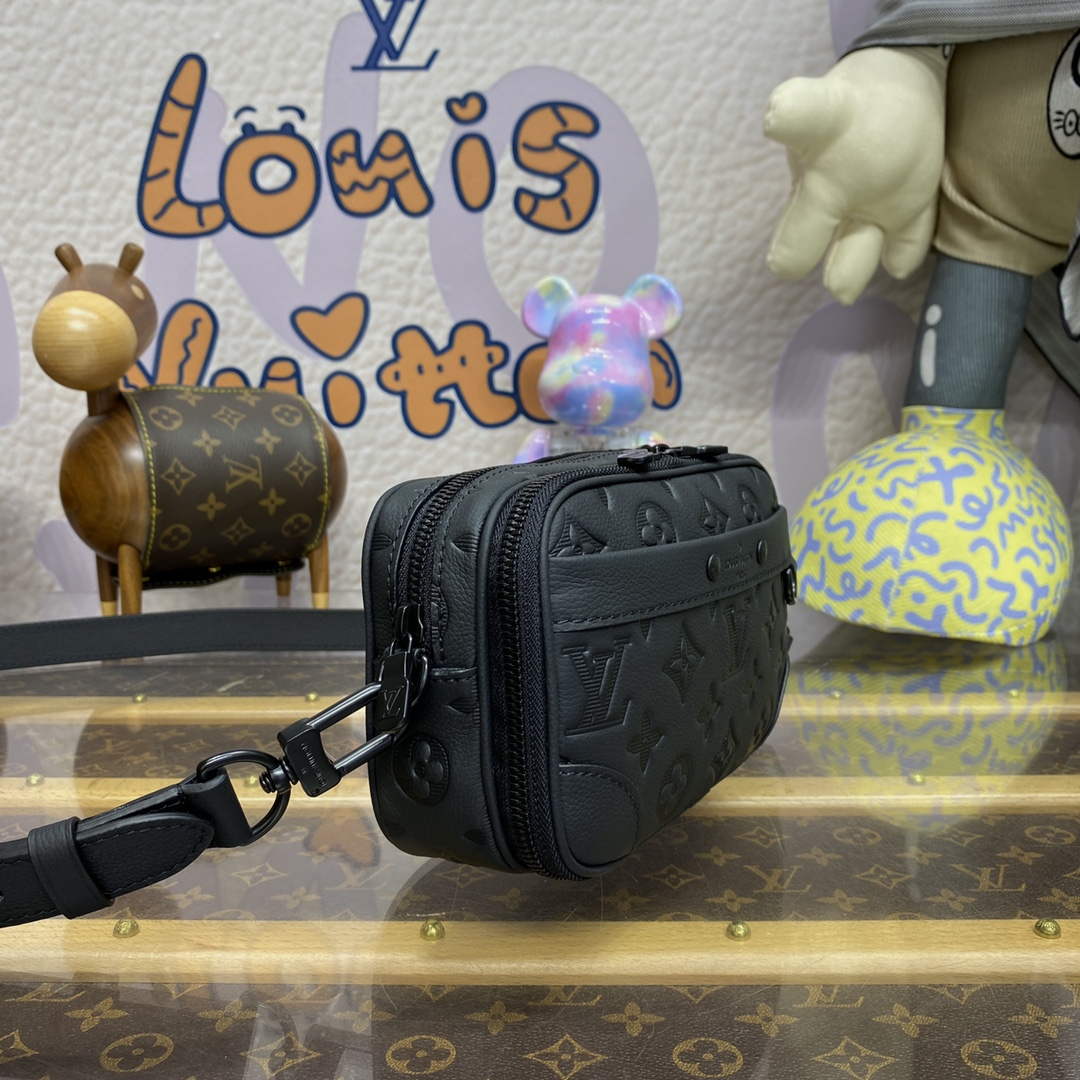 LV M82544 Louis Vuitton Nano Alpha Bag Black embossing | lv m82544 louis vuitton nano alpha bag black 3