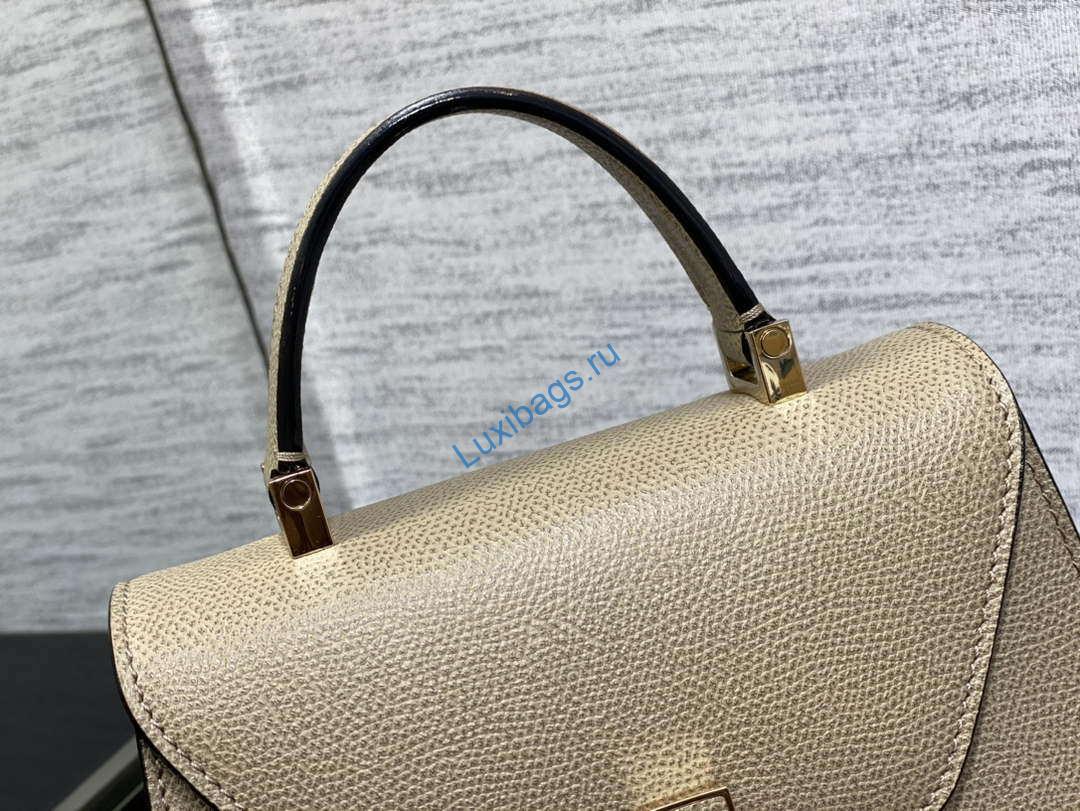 Valextra WBES0036028 Iside Top Handle Mini Bag Elephant Gray | valextra wbes0036028 iside top handle mini bag elephant gray 002