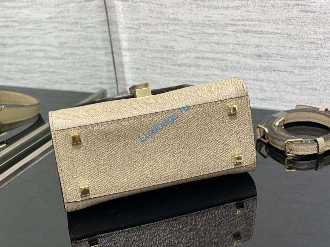 Valextra WBES0036028 Iside Top Handle Mini Bag Elephant Gray | valextra wbes0036028 iside top handle mini bag elephant gray 006