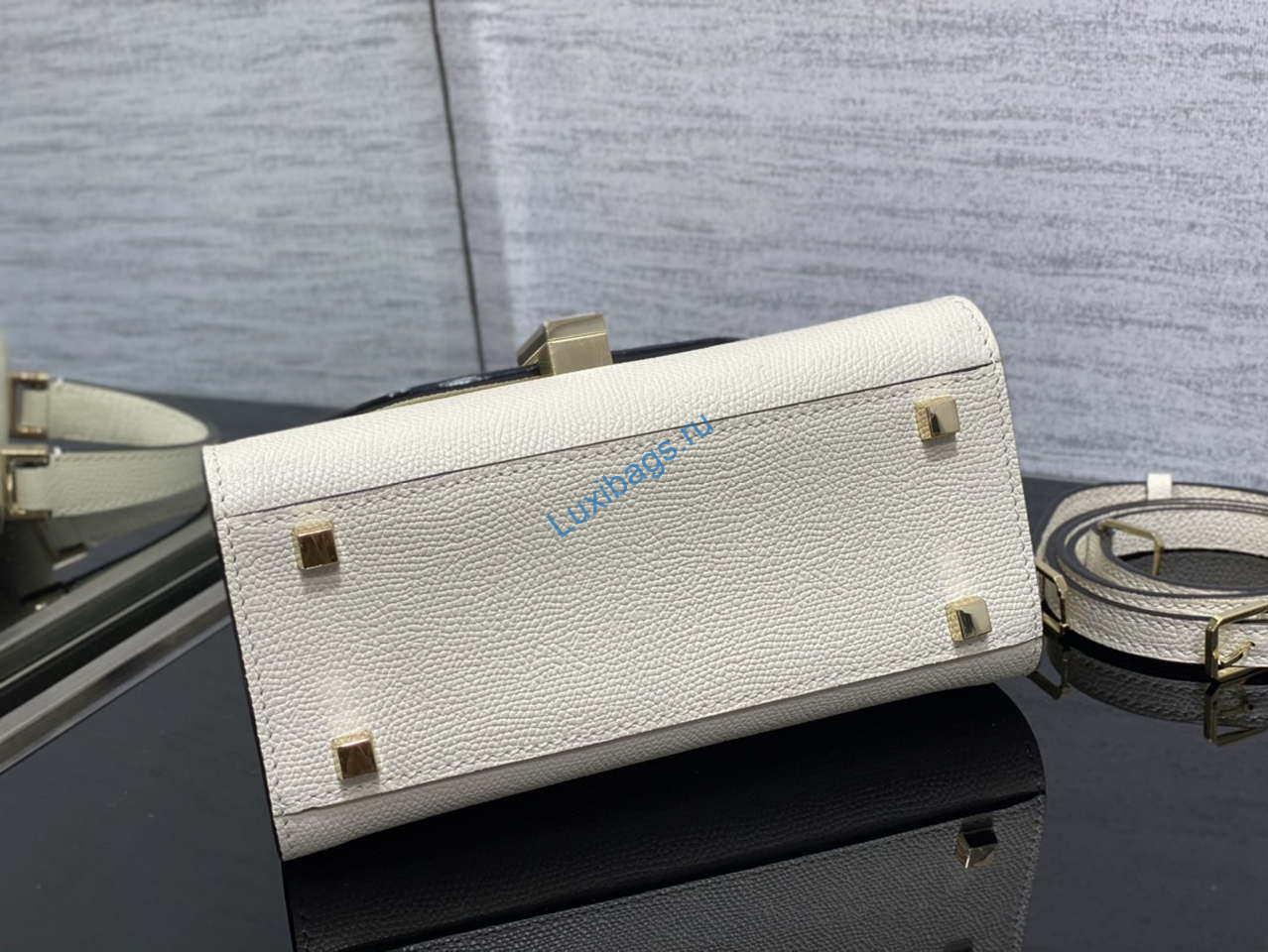 Valextra WBES0036028 Iside Top Handle Mini Bag White | valextra wbes0036028 iside top handle mini bag white 004