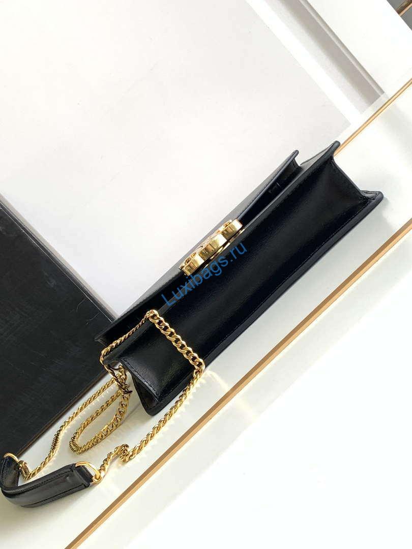 Celine 10J733 CUIR TRIOMPHE Calfskin leather WOC Black | celine 10j733 cuir triomphe calfskin leather woc black 005