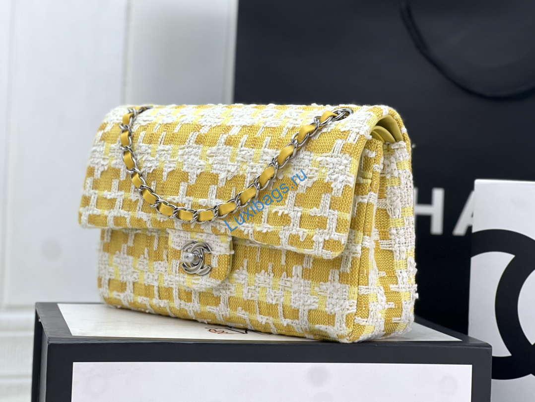 chanel a01112 flap classic handbag woolen & silver-tone metal yellow 1 Chanel A01112 Flap Classic Handbag Woolen & Silver-Tone Metal Yellow | chanel a01112 flap classic handbag woolen gold tone metal yellow 002