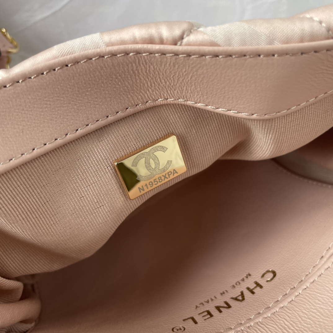 Chanel AS1115 Small Flap bag Satin fabric Pink | chanel as1115 small flap bag satin fabric pink 008