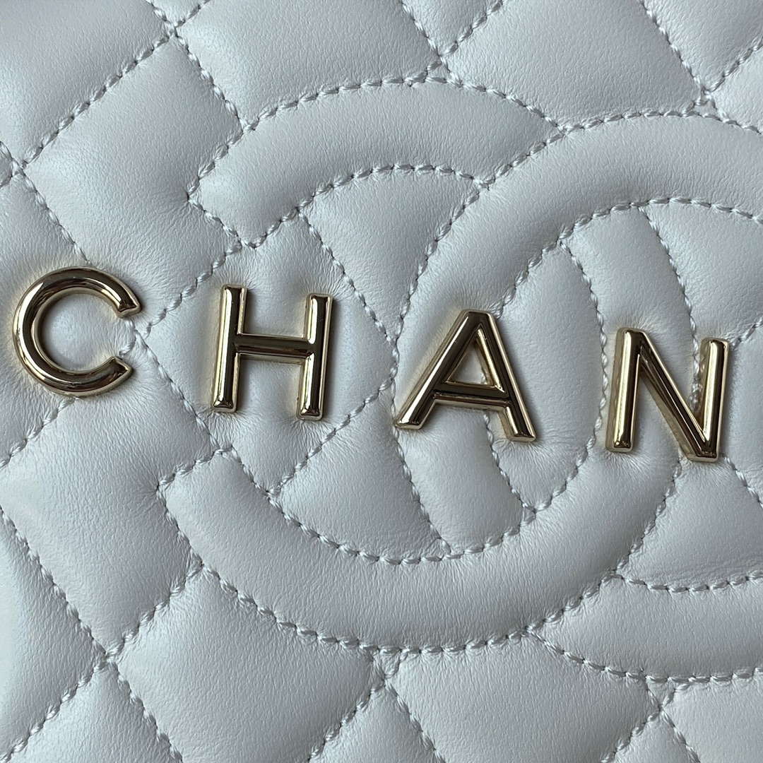 Chanel AS4579 Star Handbag metallic Lambskin gold metal Whtie | chanel as4579 star handbag metallic lambskin gold metal whtie 002