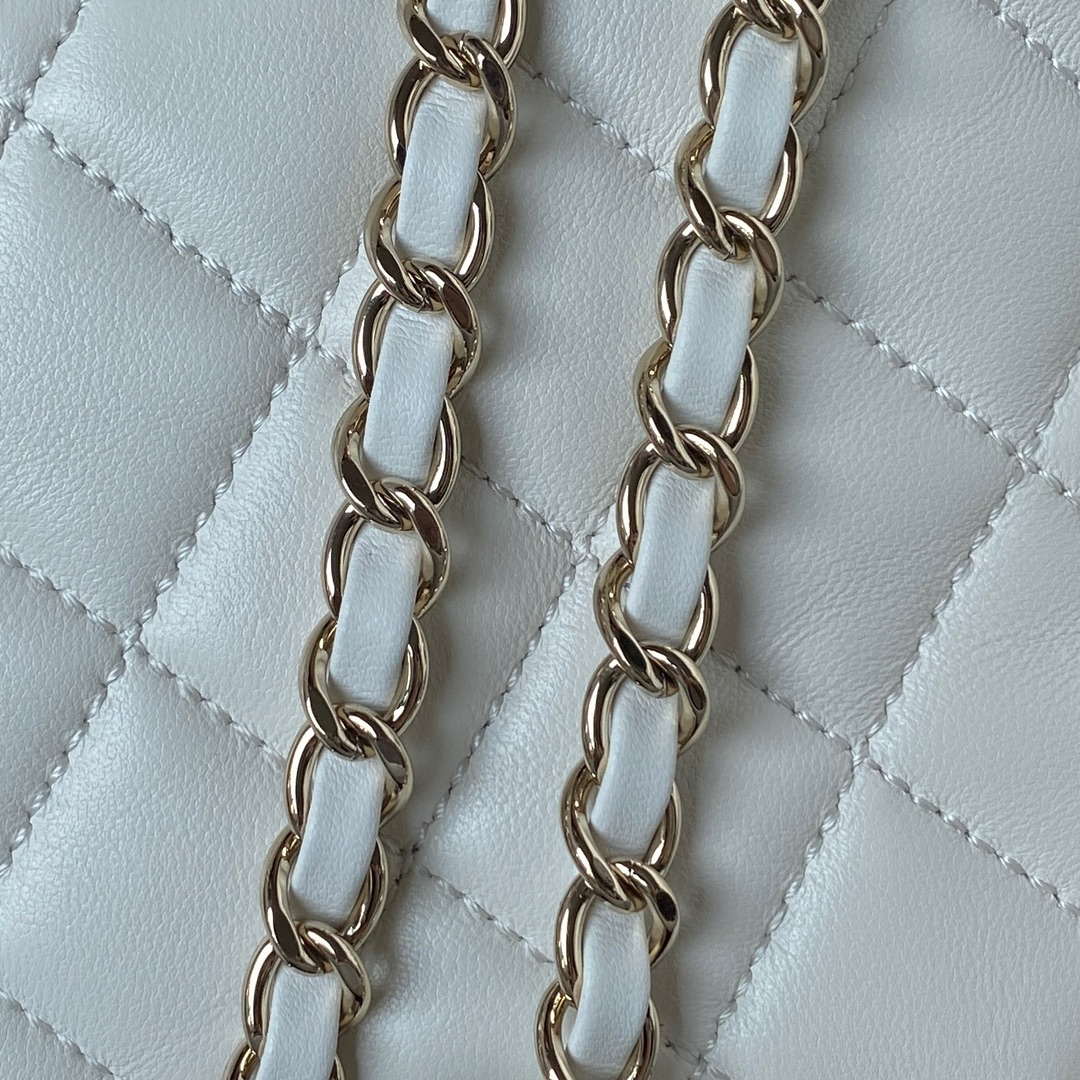 Chanel AS4579 Star Handbag metallic Lambskin gold metal Whtie | chanel as4579 star handbag metallic lambskin gold metal whtie 004