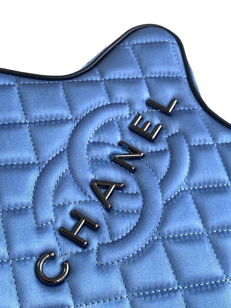 Chanel AS4579 Star Handbag Satin & Black-tone metal Blue | chanel as4579 star handbag satin black tone metal blue 005