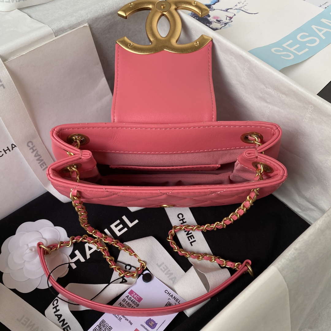 Chanel AS4609 Small Messenger bag Lambskin Red | chanel as4609 small messenger bag lambskin red 007