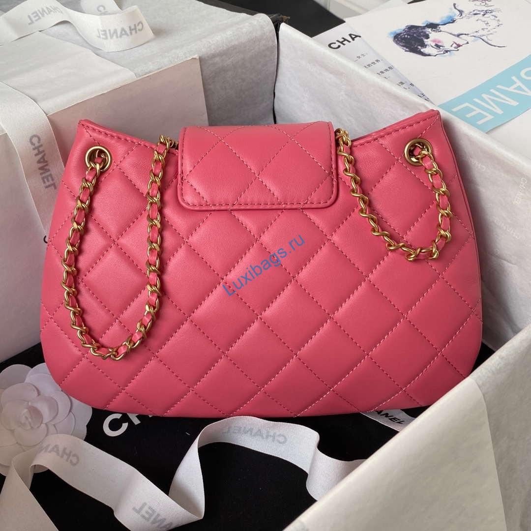 Chanel AS4610 Messenger bag Lambskin Red | chanel as4610 messenger bag lambskin red 002
