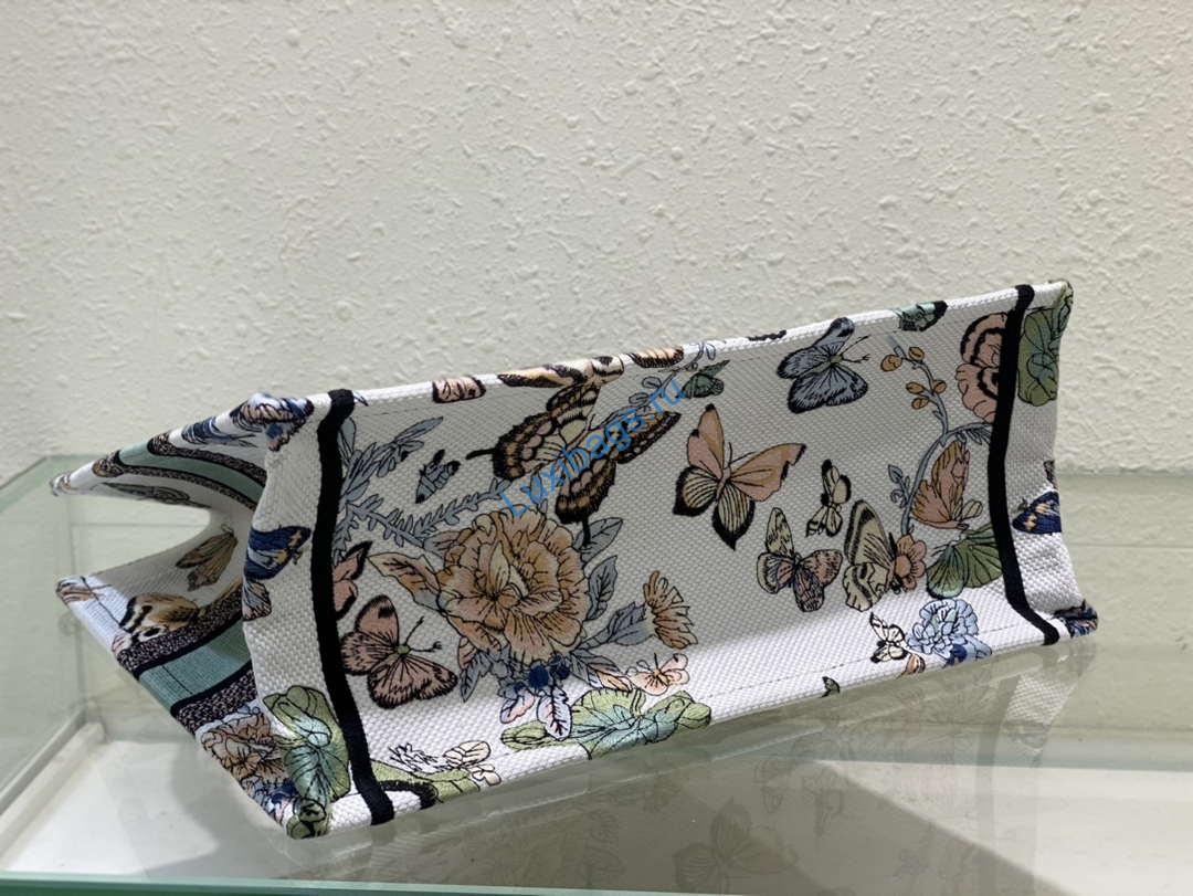 Dior Book Tote M1296 Medium Latte Multicolor Dior Jardin d'Hiver Embroidery M0083 | dior book tote m1296 medium latte multicolor dior jardin dhiver embroidery m0083 006