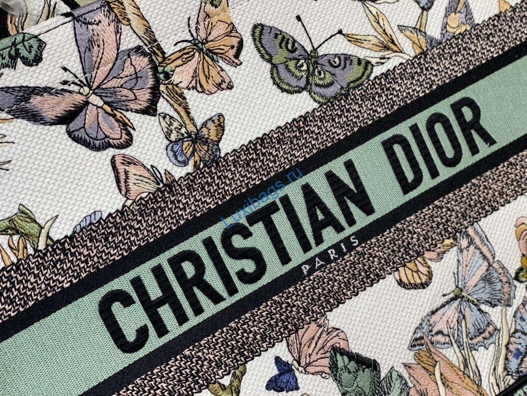 Dior Book Tote M1296 Medium Latte Multicolor Dior Jardin d'Hiver Embroidery M0083 | dior book tote m1296 medium latte multicolor dior jardin dhiver embroidery m0083 007
