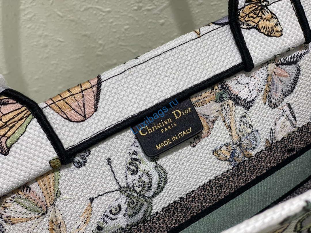 Dior Book Tote M1296 Medium Latte Multicolor Dior Jardin d'Hiver Embroidery M0083 | dior book tote m1296 medium latte multicolor dior jardin dhiver embroidery m0083 009