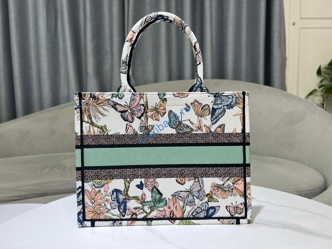 Dior Book Tote M1296 Medium Latte Multicolor Dior Jardin d'Hiver Embroidery M0084 | dior book tote m1296 medium latte multicolor dior jardin dhiver embroidery m0083 011