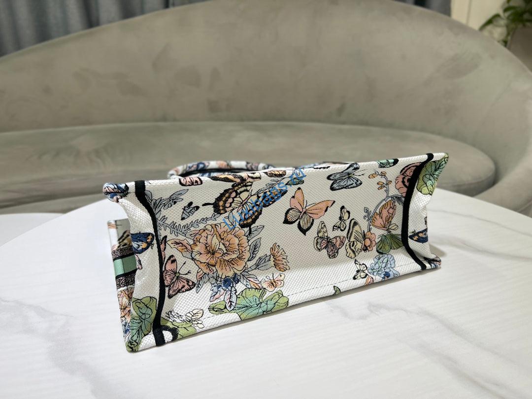 Dior Book Tote M1296 Medium Latte Multicolor Dior Jardin d'Hiver Embroidery M0084 | dior book tote m1296 medium latte multicolor dior jardin dhiver embroidery m0083 015