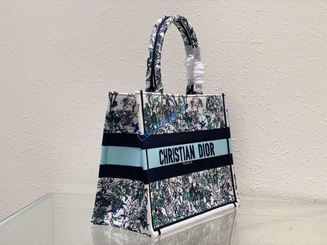Dior Book Tote M1296 Medium Latte Multicolor Dior Jardin d'Hiver Embroidery M0085 | dior book tote m1296 medium latte multicolor dior jardin dhiver embroidery m0083 020
