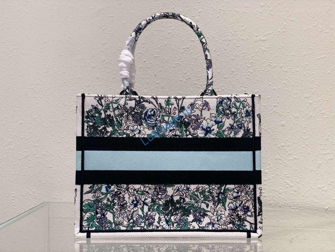 Dior Book Tote M1296 Medium Latte Multicolor Dior Jardin d'Hiver Embroidery M0089 | dior book tote m1296 medium latte multicolor dior jardin dhiver embroidery m0083 049
