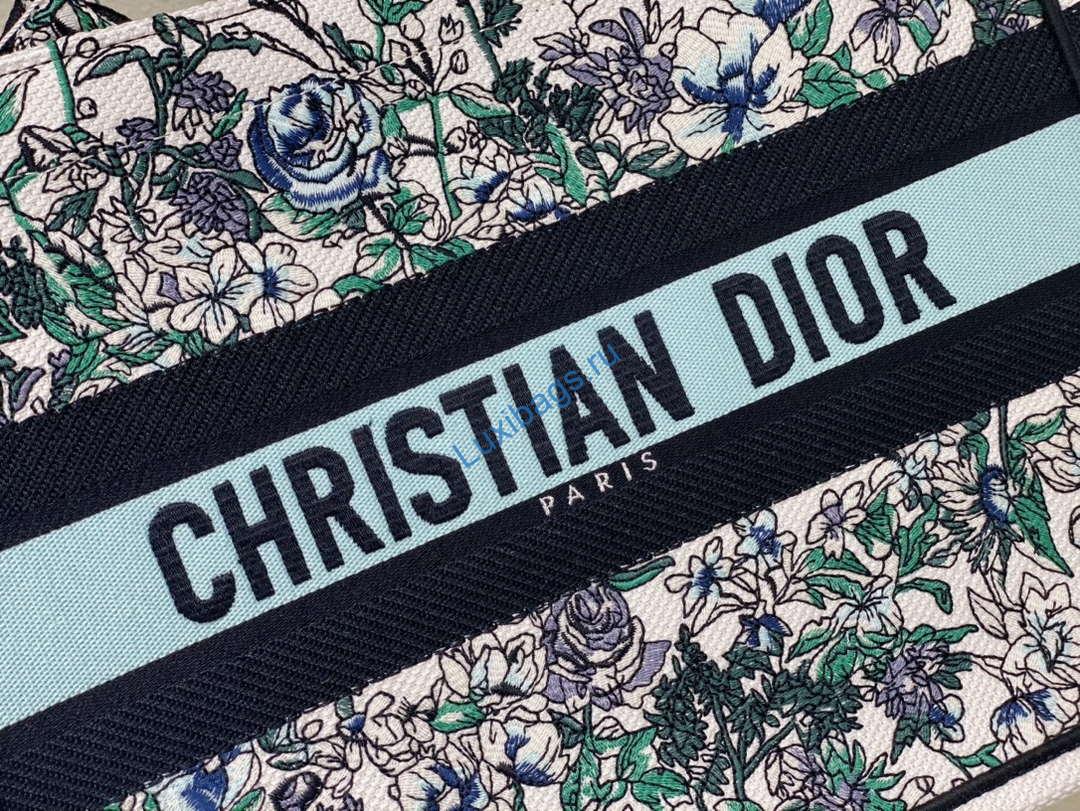 Dior Book Tote M1296 Medium Latte Multicolor Dior Jardin d'Hiver Embroidery M0089 | dior book tote m1296 medium latte multicolor dior jardin dhiver embroidery m0083 050
