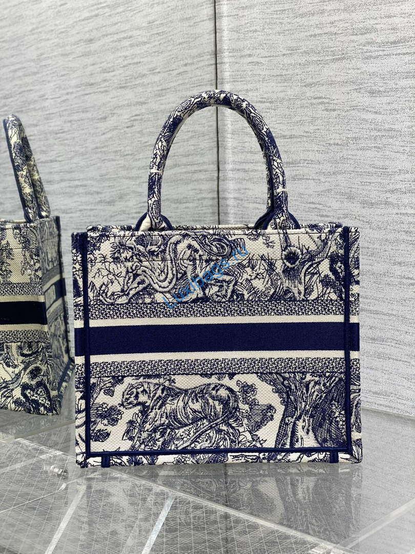 Dior M1265 Small Book Tote Toile de Jouy Sauvage Embroidery M9603 | dior m1265 small book tote toile de jouy sauvage embroidery m9603 004