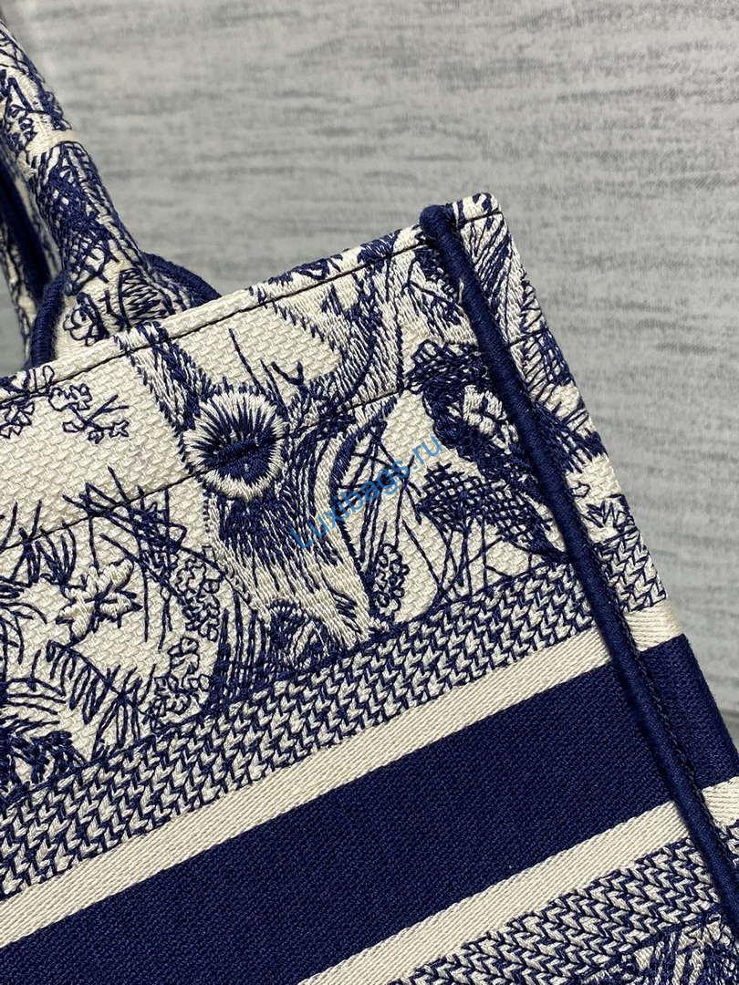 Dior M1265 Small Book Tote Toile de Jouy Sauvage Embroidery M9603 | dior m1265 small book tote toile de jouy sauvage embroidery m9603 005