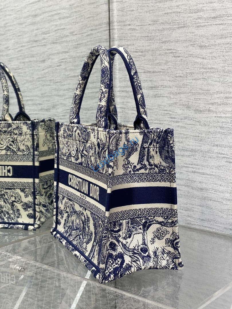 Dior M1265 Small Book Tote Toile de Jouy Sauvage Embroidery M9603 | dior m1265 small book tote toile de jouy sauvage embroidery m9603 006