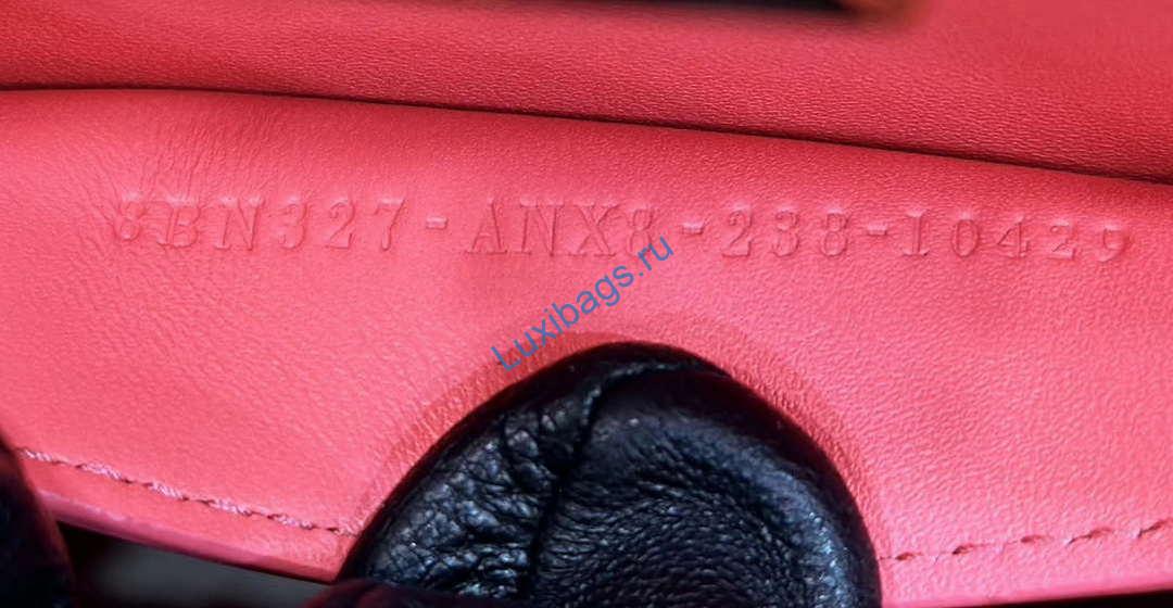 Fendi 8BN327 Peekaboo ISeeU Small Pink interlace leather bag 80138M | fendi 8bn327 peekaboo iseeu small pink interlace leather bag 007