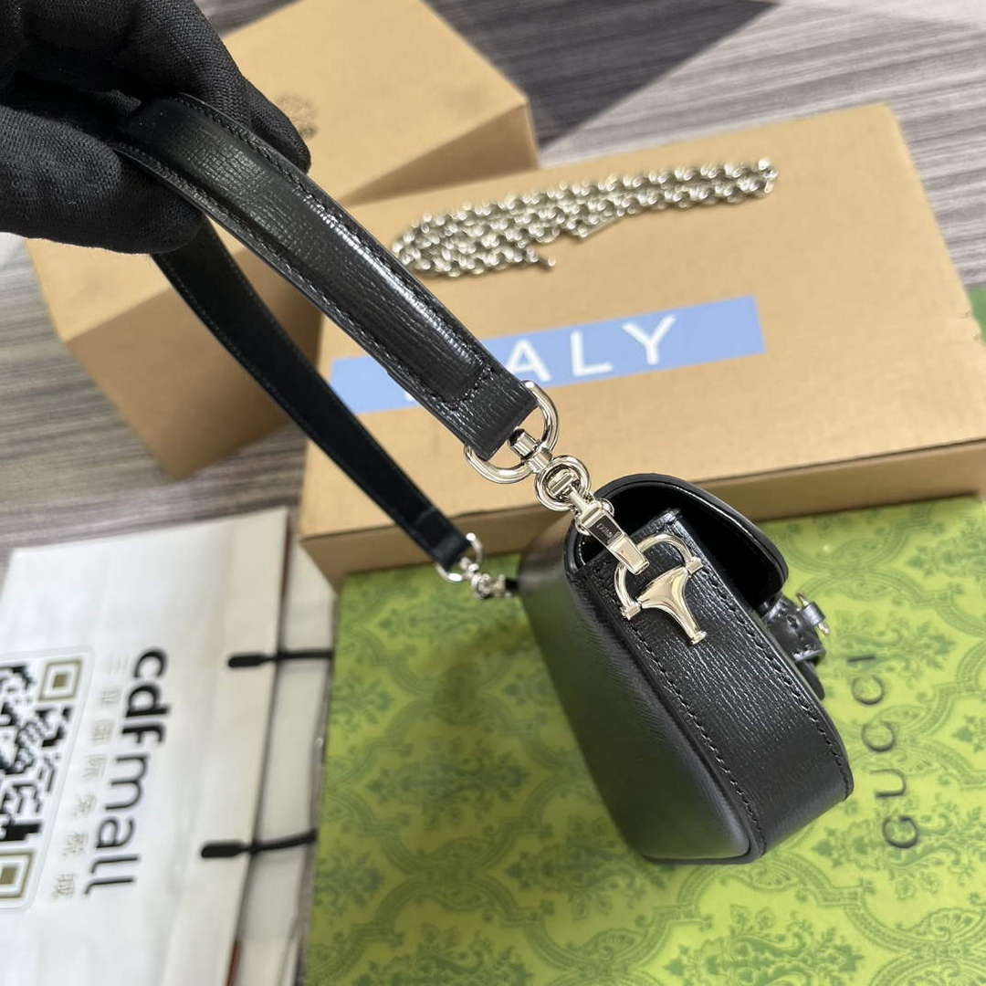 Gucci 774209 Gucci Horsebit 1955 Mini Shoulder Bag Black | gucci 774209 gucci horsebit 1955 mini shoulder bag black 3