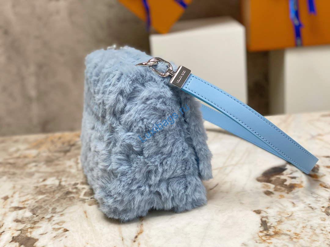 Louis Vuitton LV M21040 Twist MM Handbag Jean Blue | louis vuitton lv m21040 twist mm handbag jean blue 4
