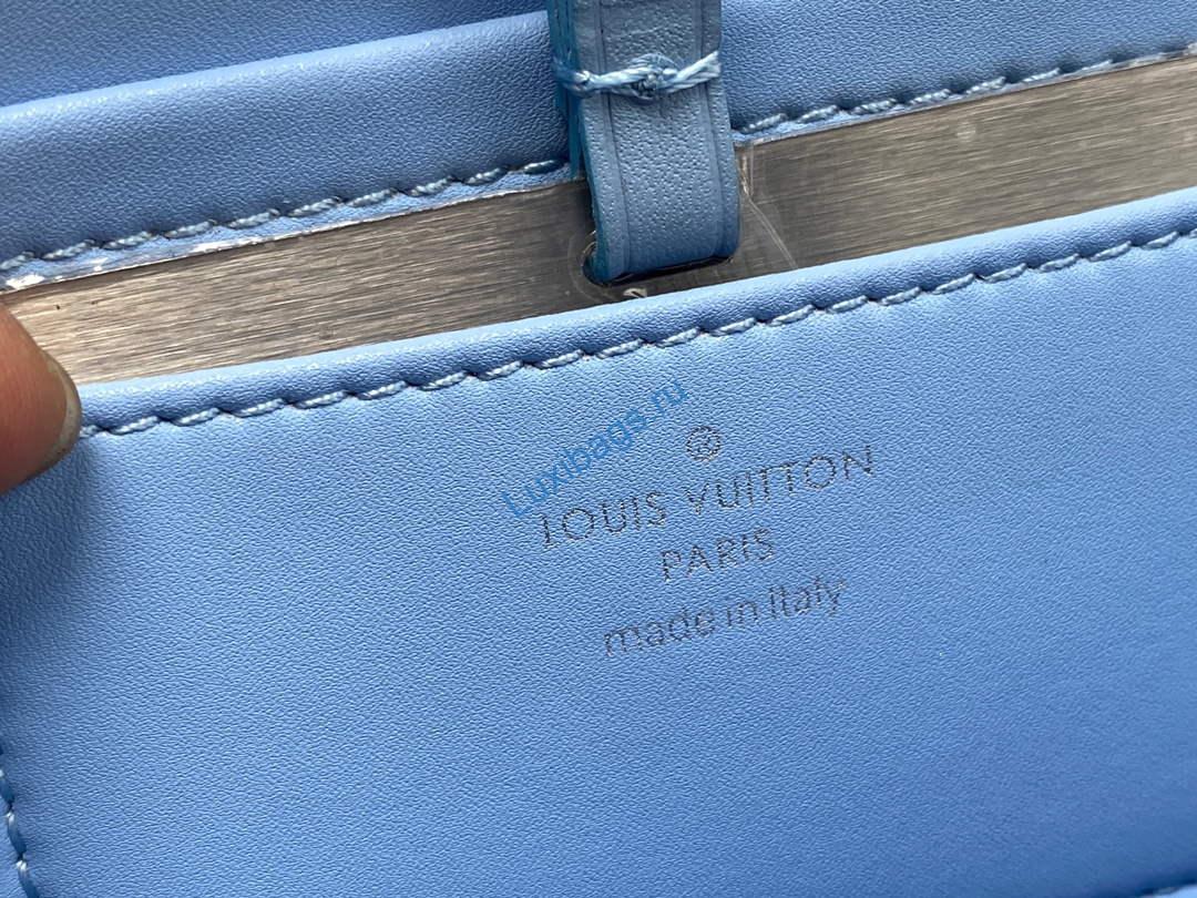 Louis Vuitton LV M21040 Twist MM Handbag Jean Blue | louis vuitton lv m21040 twist mm handbag jean blue 9