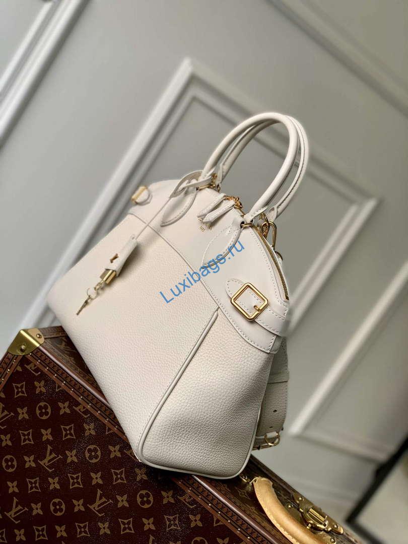 LV M23061 Louis Vuitton Lock It MM Bag Crème Beige | lv m23061 louis vuitton lock it mm bag creme beige 2