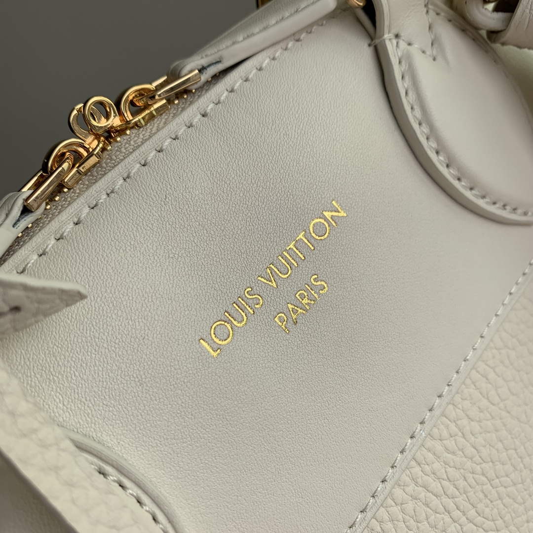 LV M23061 Louis Vuitton Lock It MM Bag Crème Beige | lv m23061 louis vuitton lock it mm bag creme beige 7