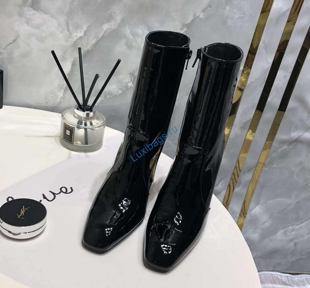 YSL Women's Boots Designer Saint Laurent High Shoes patent leather Y67210 | ysl womens boots designer saint laurent high shoes y67210 1
