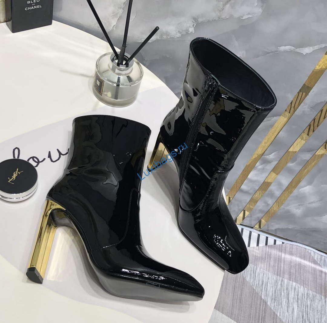 YSL Women's Boots Designer Saint Laurent High Shoes patent leather Y67210