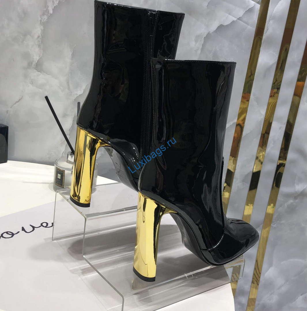 YSL Women's Boots Designer Saint Laurent High Shoes patent leather Y67210 | ysl womens boots designer saint laurent high shoes y67210 8