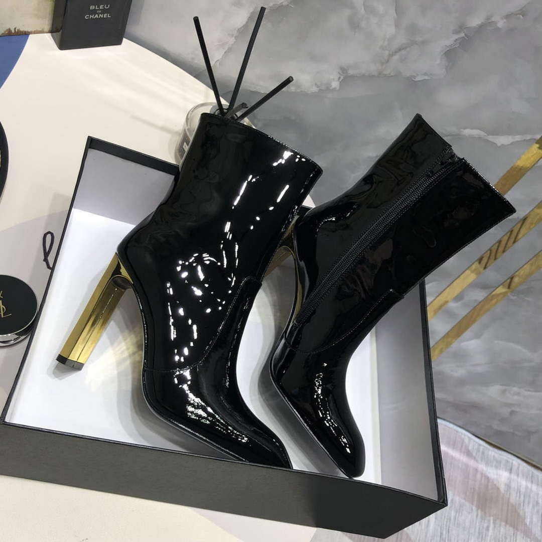 YSL Women's Boots Designer Saint Laurent High Shoes patent leather Y67210 | ysl womens boots designer saint laurent high shoes y67210 9