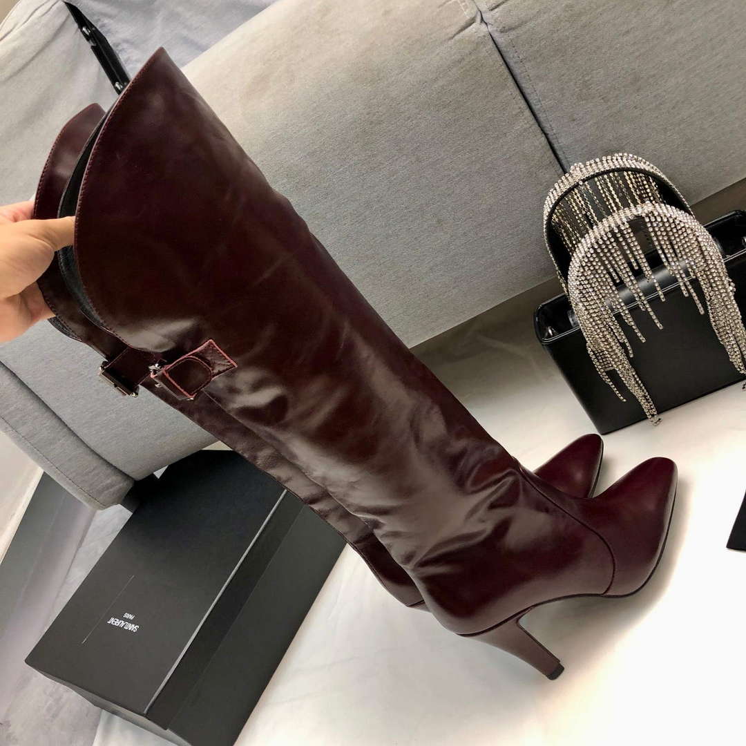 YSL Women's Boots Designer Saint Laurent High Shoes Y67215 | ysl womens boots designer saint laurent high shoes y67215 4