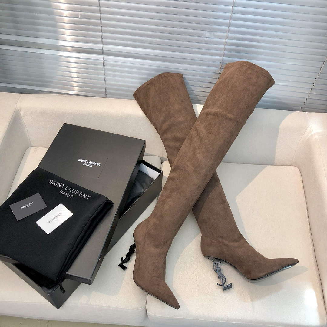 YSL Women's Boots Designer Saint Laurent High Shoes Y67219 | ysl womens boots designer saint laurent high shoes y67219 4