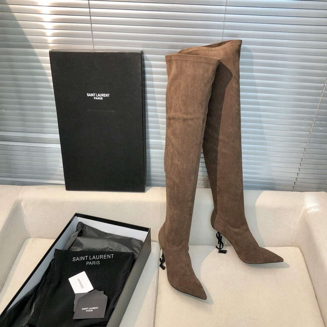YSL Women's Boots Designer Saint Laurent High Shoes Y67219 | ysl womens boots designer saint laurent high shoes y67219 6