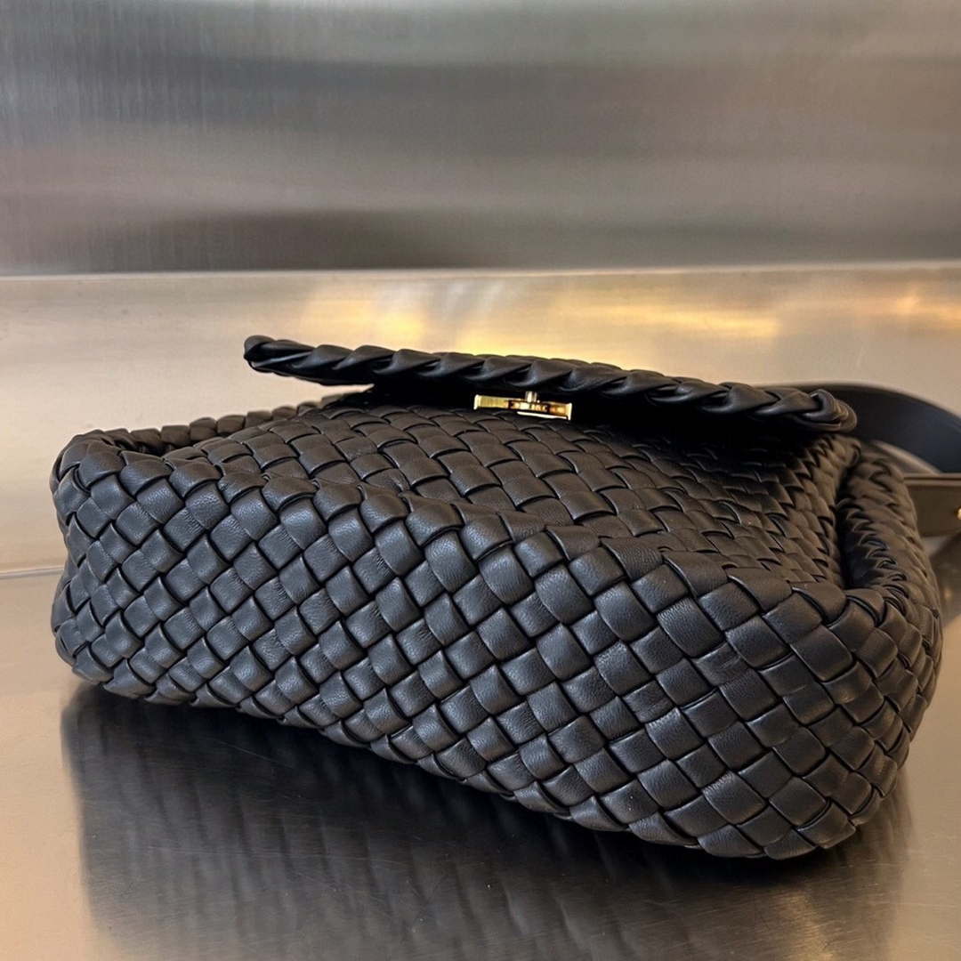 Bottega Veneta BV 709418 Small Cobble Shoulder Bag Black | bottega veneta bv 709418 small cobble shoulder bag black 004