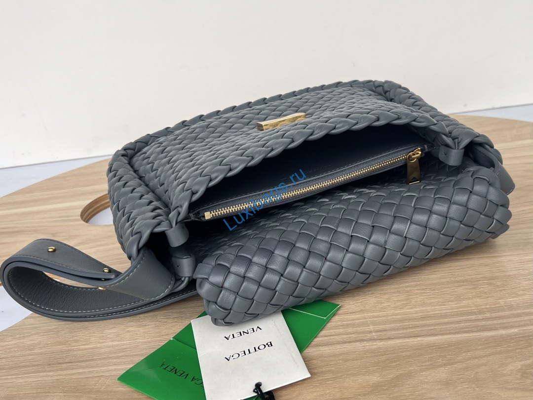 Bottega Veneta BV 709418 Small Cobble Shoulder Bag Dark Gray | bottega veneta bv 709418 small cobble shoulder bag dark grey 005