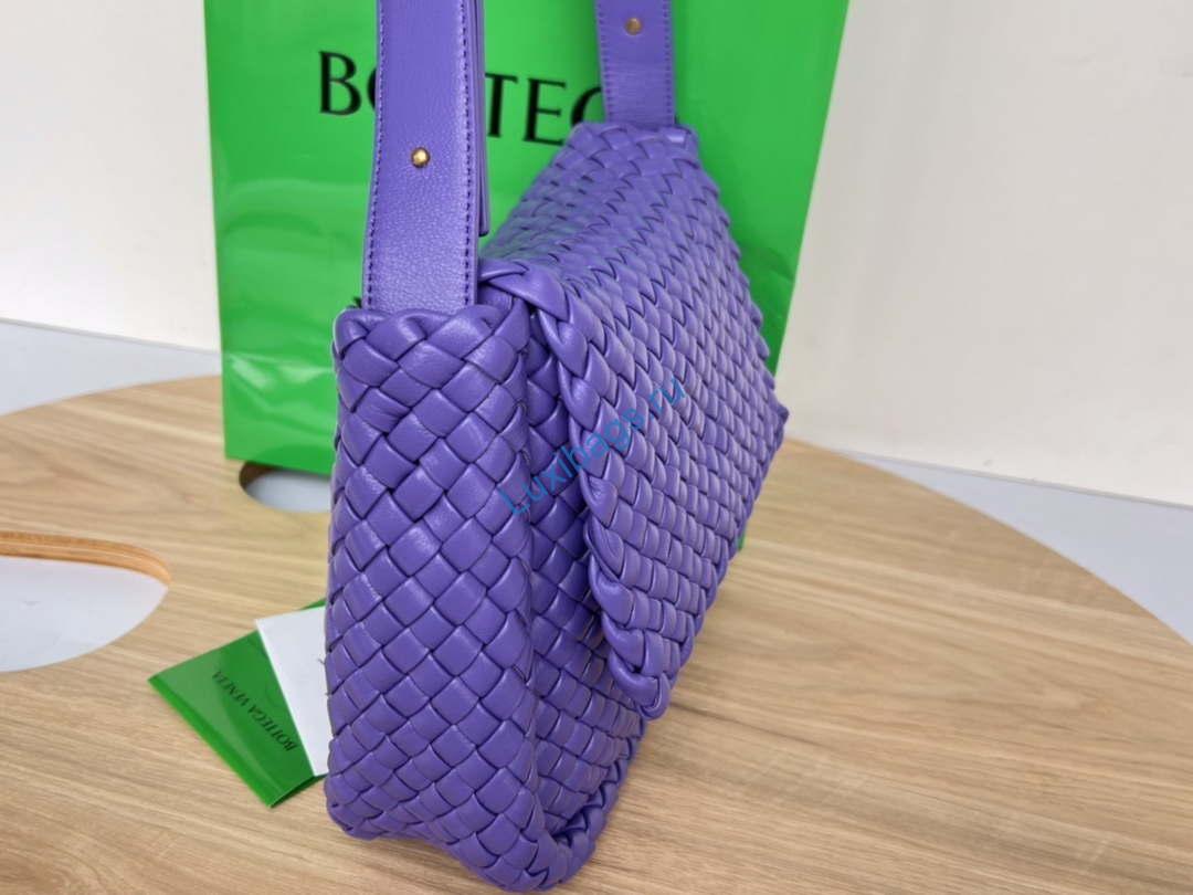 Bottega Veneta BV 709418 Small Cobble Shoulder Bag Purple | bottega veneta bv 709418 small cobble shoulder bag purple 003