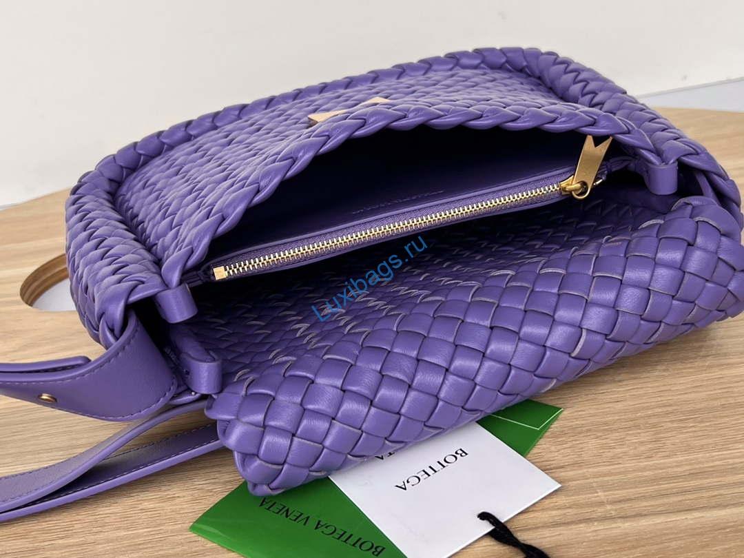 Bottega Veneta BV 709418 Small Cobble Shoulder Bag Purple | bottega veneta bv 709418 small cobble shoulder bag purple 006