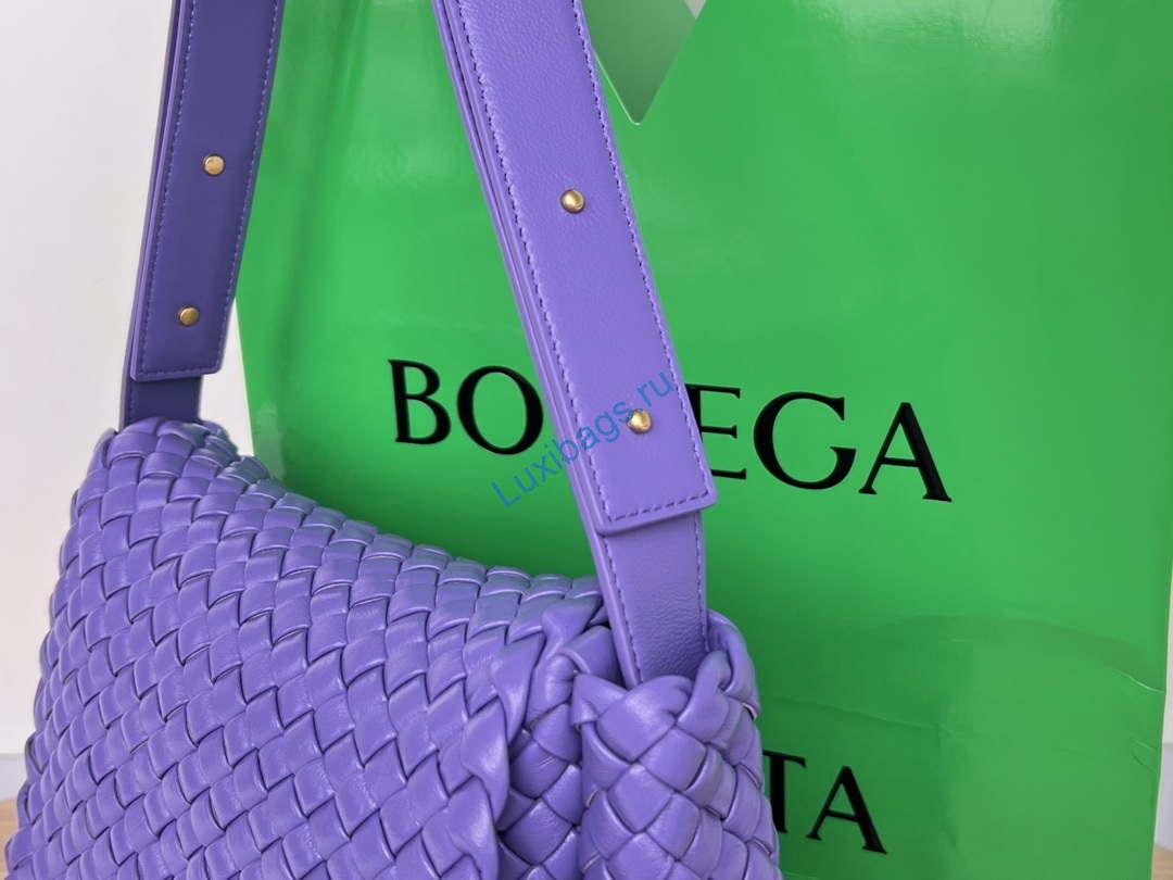 Bottega Veneta BV 709418 Small Cobble Shoulder Bag Purple | bottega veneta bv 709418 small cobble shoulder bag purple 009