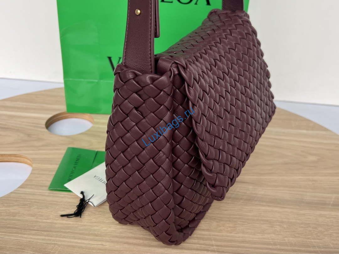 Bottega Veneta BV 709418 Small Cobble Shoulder Bag Wine Red | bottega veneta bv 709418 small cobble shoulder bag wine red 003