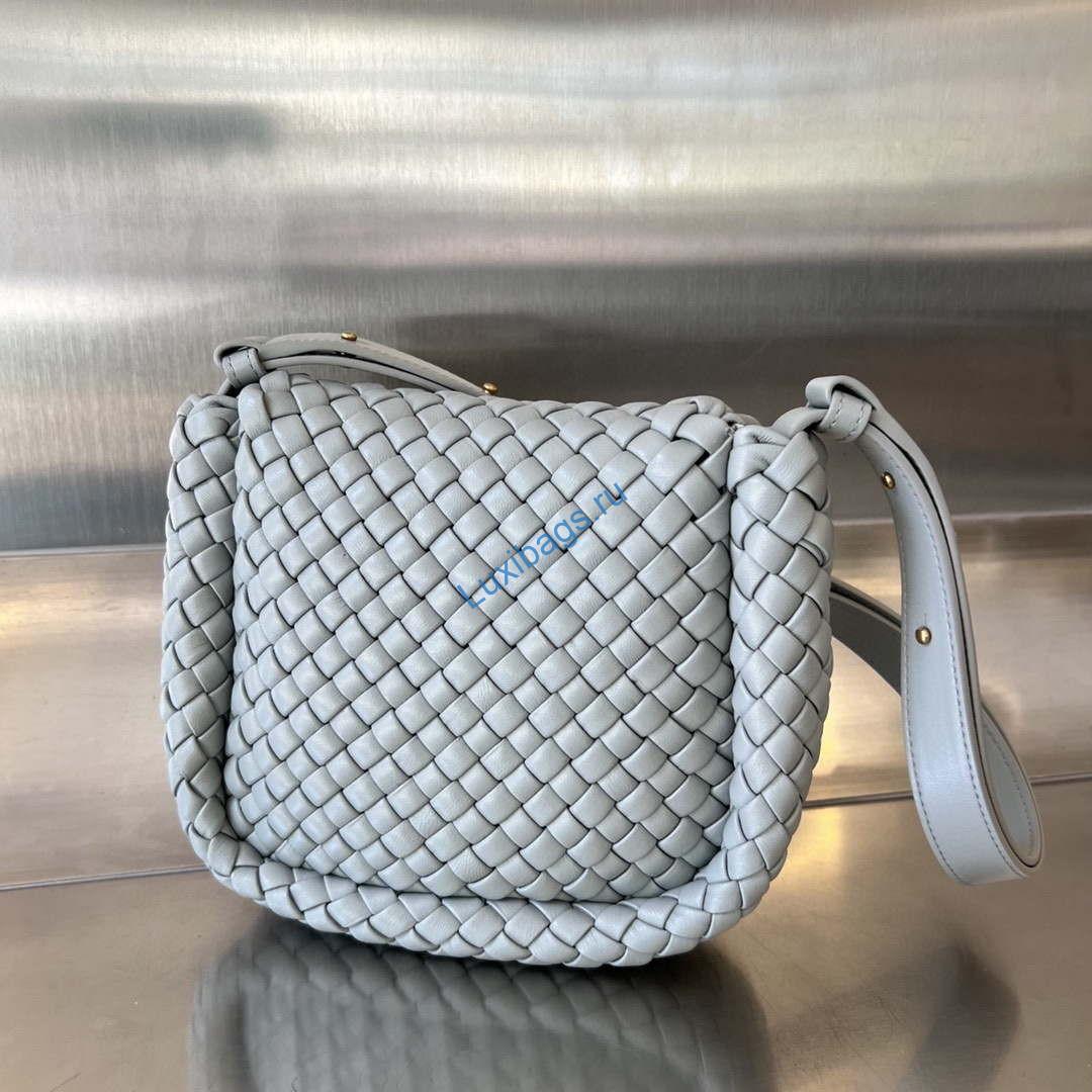 Bottega Veneta BV 762711 Mini Cobble Shoulder Bag Grey | bottega veneta bv 762711 mini cobble shoulder bag grey 002